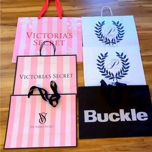 Victoria’s Secret PINK Shopping Bags Bundle Large Gift Bags Lot 6
